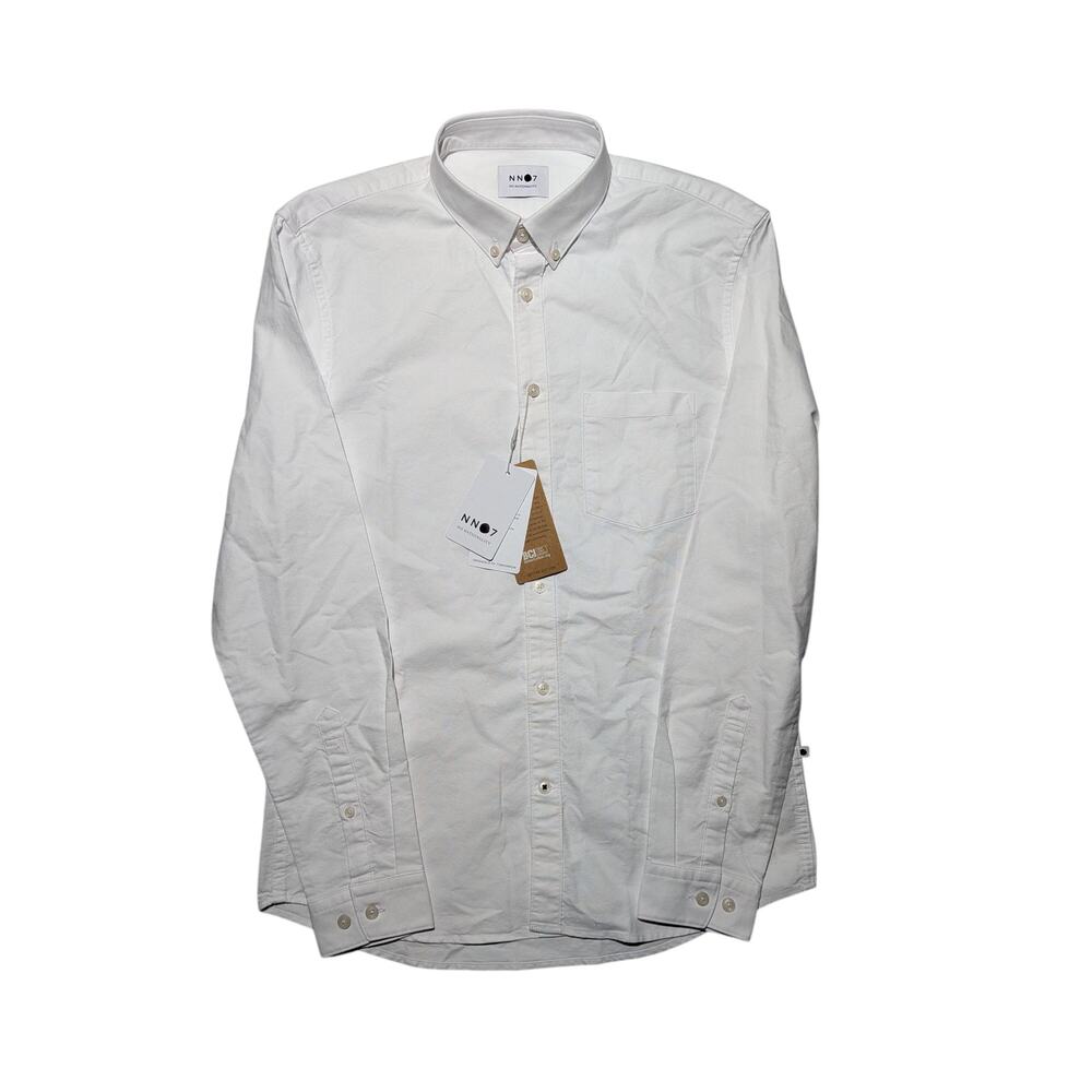 NN07 Sixten White Cotton Oxford Shirt Size Small 100%‎ Cotton NWOT